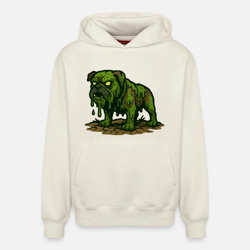Sludge Mutant Mutt - Sweat à capuche unisexe décontracté en coton biologique – de SPREAD - blanc cassé