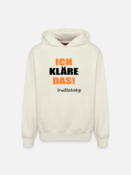 Umwelttechnologe Abwasser - Relaxed Unisex Organic Hoodie – von SPREAD - Naturweiß