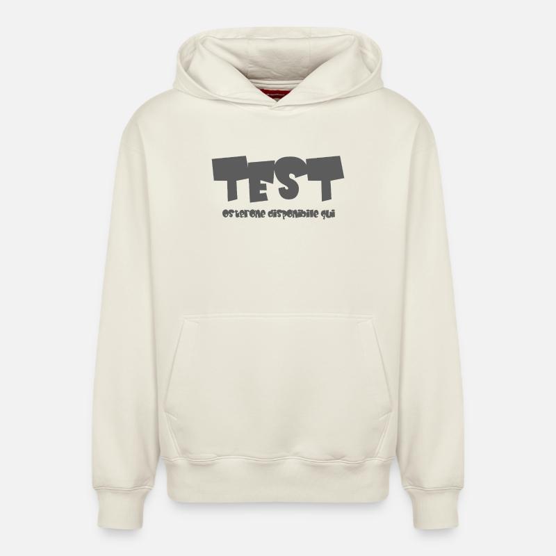 Testostérone - Sweat à capuche unisexe décontracté en coton biologique – de SPREAD - blanc cassé