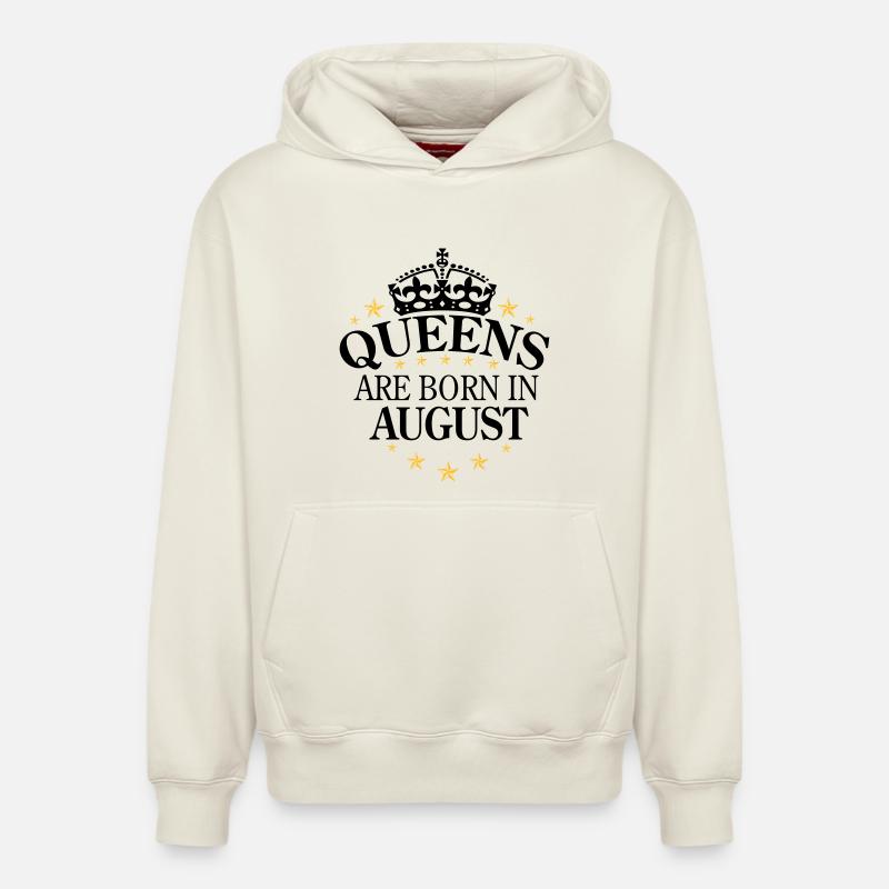 Queens août - Sweat à capuche unisexe décontracté en coton biologique – de SPREAD - blanc cassé