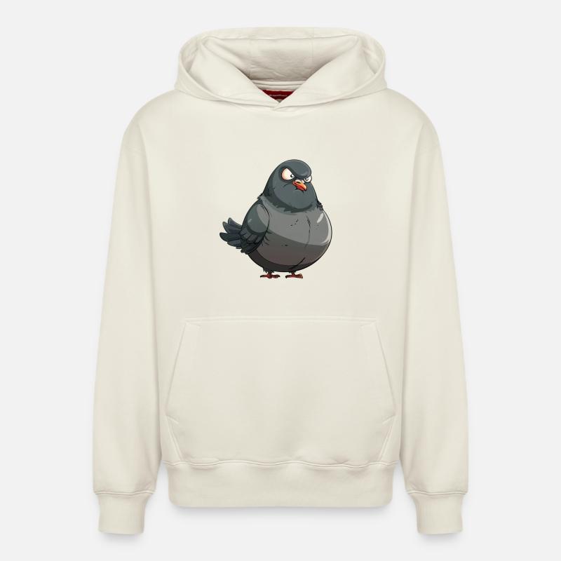 Grim Dove - Sweat à capuche unisexe décontracté en coton biologique – de SPREAD - blanc cassé