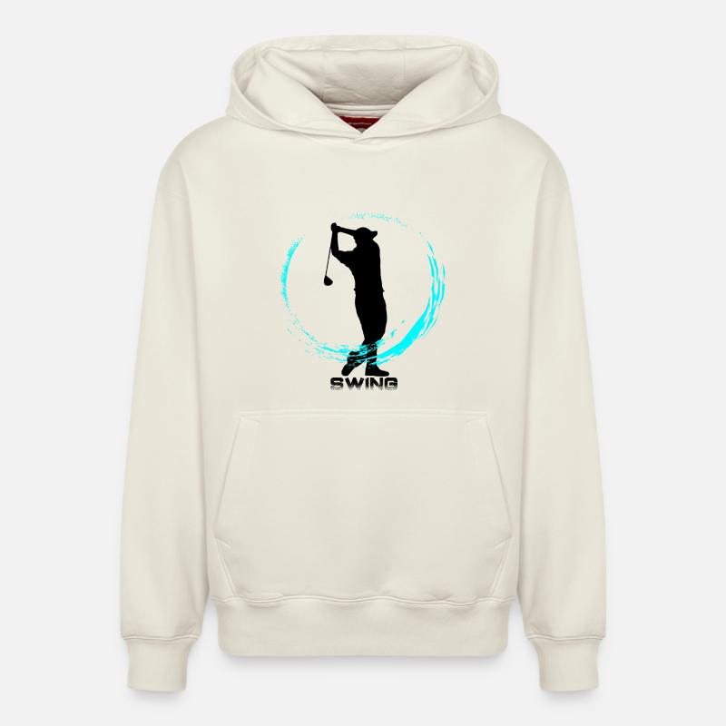 Le golf - Sweat à capuche unisexe décontracté en coton biologique – de SPREAD - blanc cassé