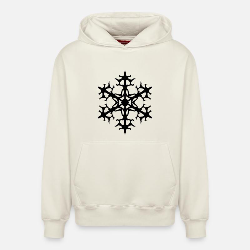 Schneestern - Sweat à capuche unisexe décontracté en coton biologique – de SPREAD - blanc cassé