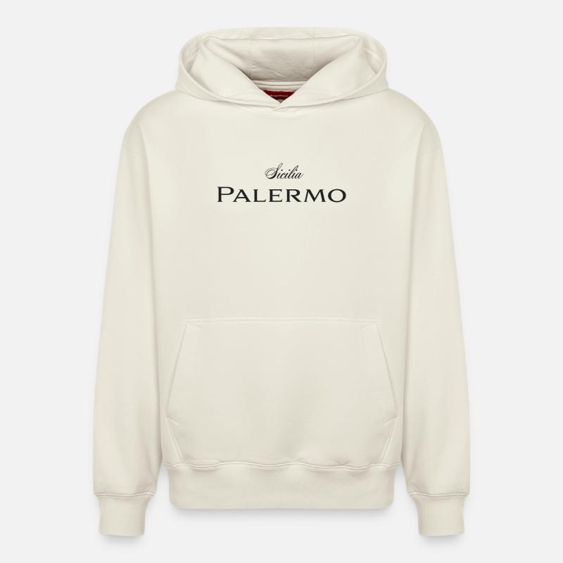 Palerme - Sweat à capuche unisexe décontracté en coton biologique – de SPREAD - blanc cassé