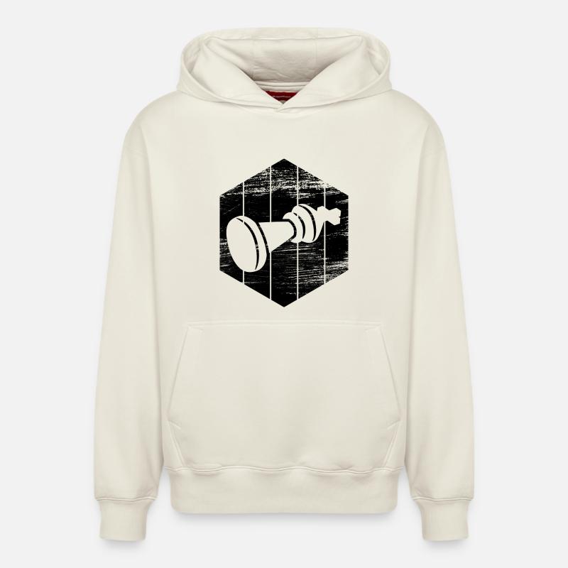 Pièce - Sweat à capuche unisexe décontracté en coton biologique – de SPREAD - blanc cassé