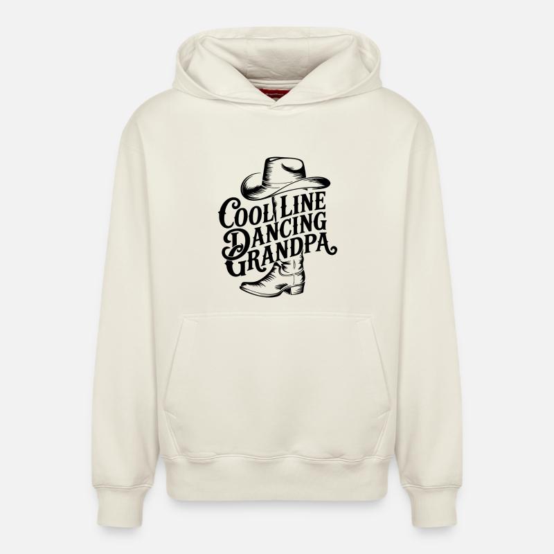 Danse en ligne Papi - Sweat à capuche unisexe décontracté en coton biologique – de SPREAD - blanc cassé