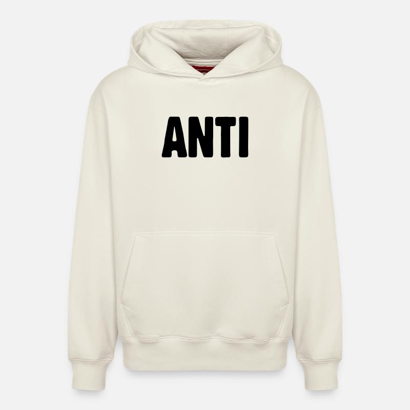 Contre - Sweat à capuche unisexe décontracté en coton biologique – de SPREAD - blanc cassé