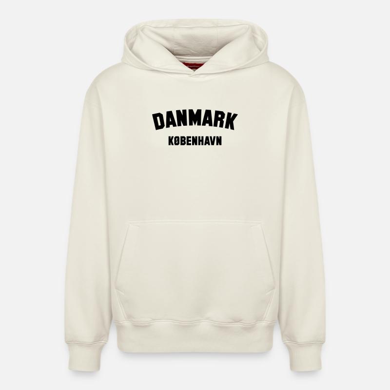 Copenhague, Danemark Danemark - Sweat à capuche unisexe décontracté en coton biologique – de SPREAD - blanc cassé