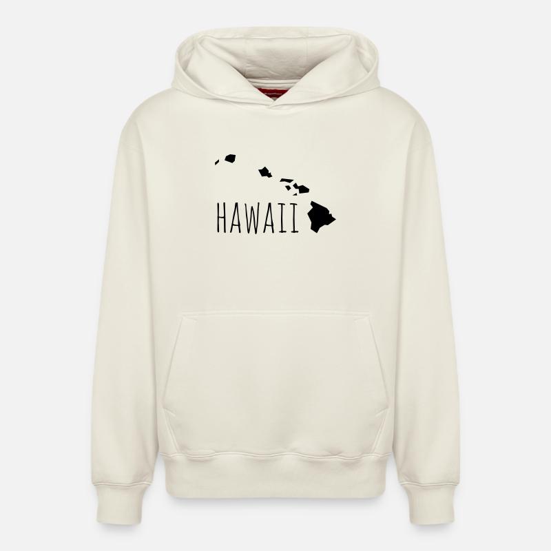 hawaii - Sweat à capuche unisexe décontracté en coton biologique – de SPREAD - blanc cassé