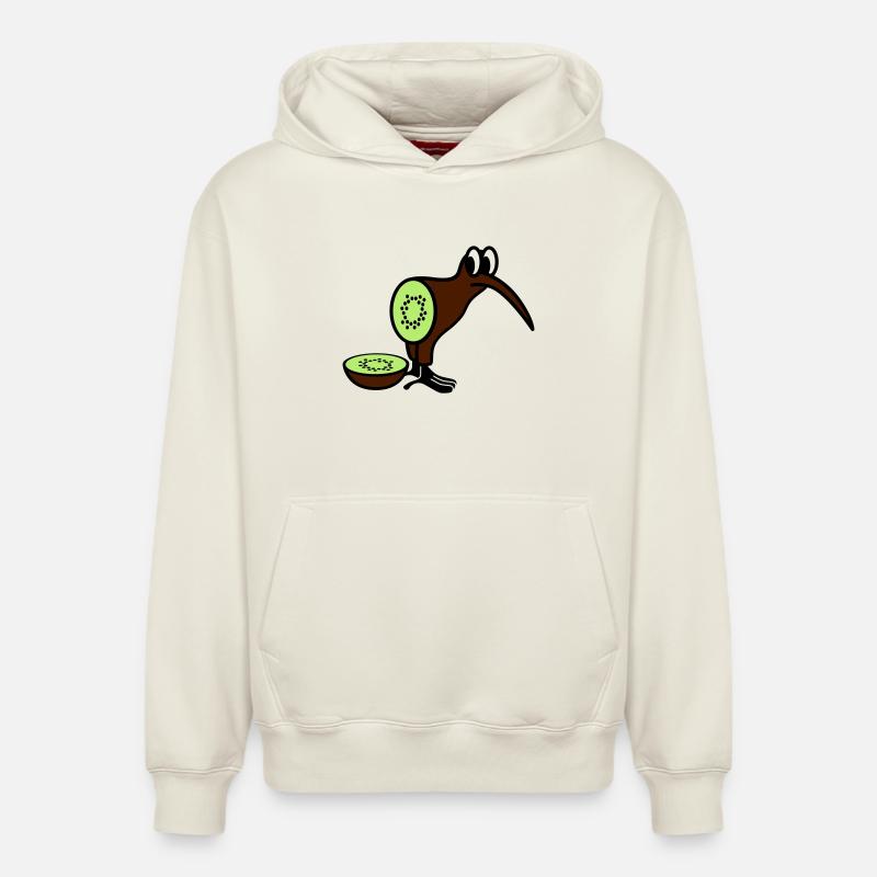 Kiwi - Sweat à capuche unisexe décontracté en coton biologique – de SPREAD - blanc cassé