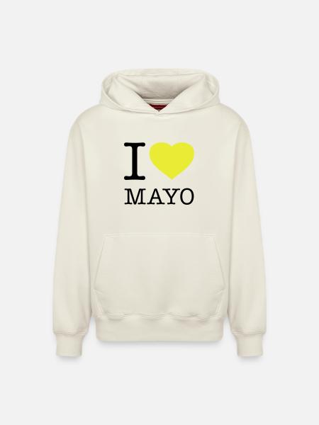 I LOVE MAYONNAISE Mayo - Relaxed Unisex Organic Hoodie – by SPREAD - off white