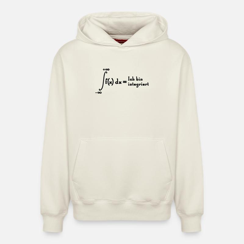 Ich bin integriert - Relaxed Unisex Organic Hoodie – von SPREAD - Naturweiß