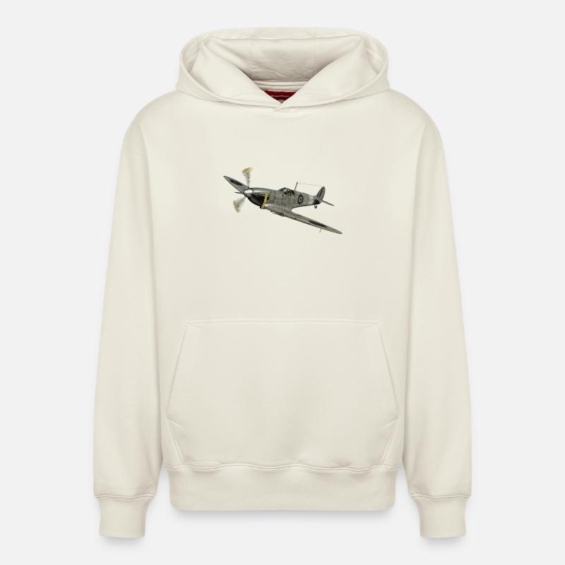 Spitfire - Sweat à capuche unisexe décontracté en coton biologique – de SPREAD - blanc cassé