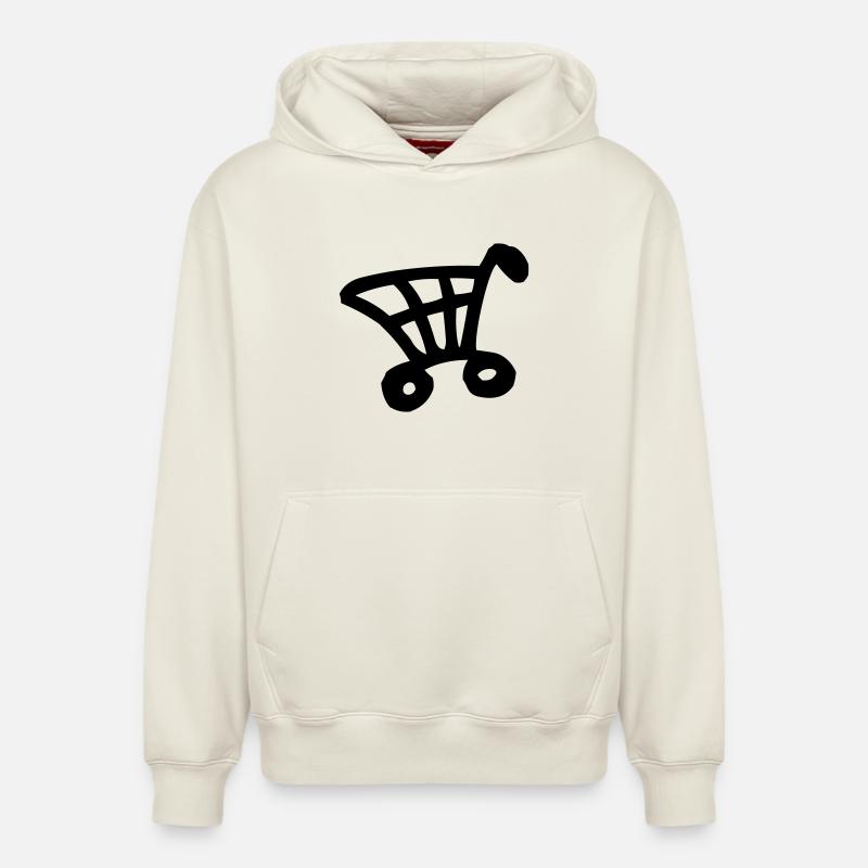 Panier - Sweat à capuche unisexe décontracté en coton biologique – de SPREAD - blanc cassé