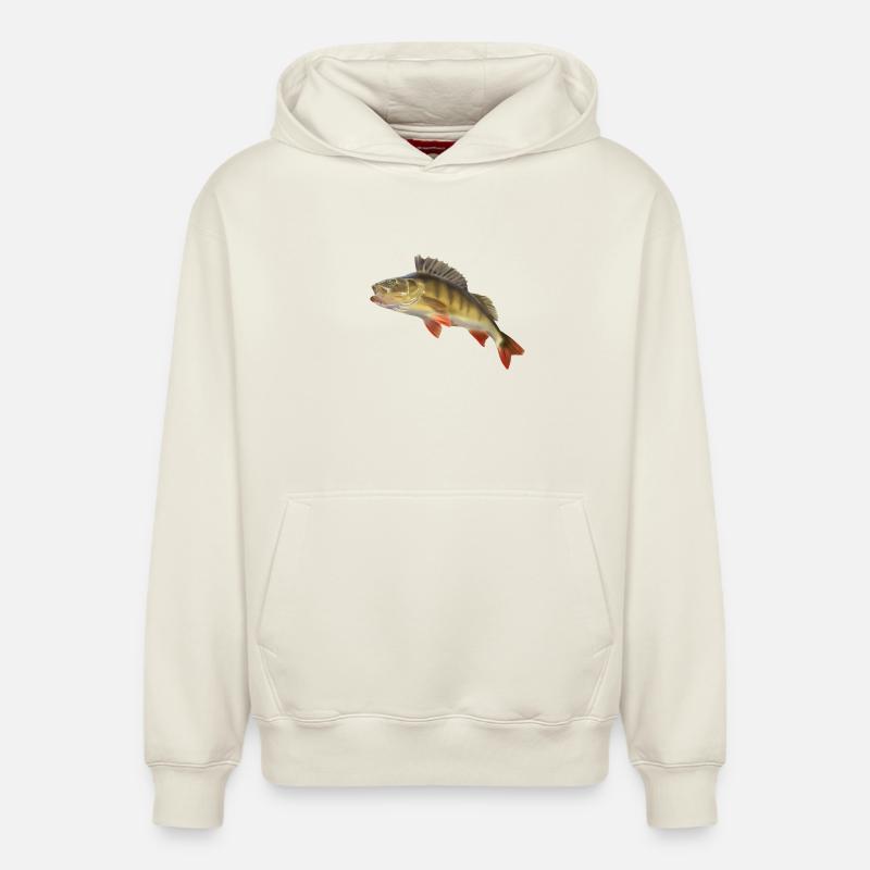 Perch - Sweat à capuche unisexe décontracté en coton biologique – de SPREAD - blanc cassé
