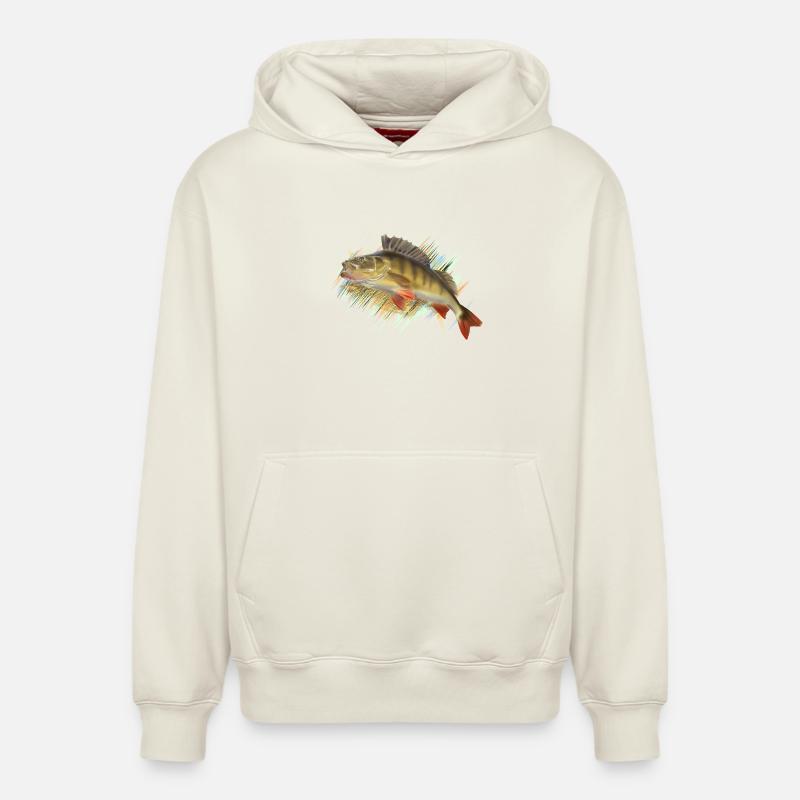 Perch - Sweat à capuche unisexe décontracté en coton biologique – de SPREAD - blanc cassé