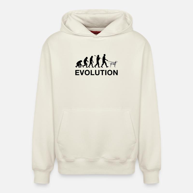 évolution - Sweat à capuche unisexe décontracté en coton biologique – de SPREAD - blanc cassé