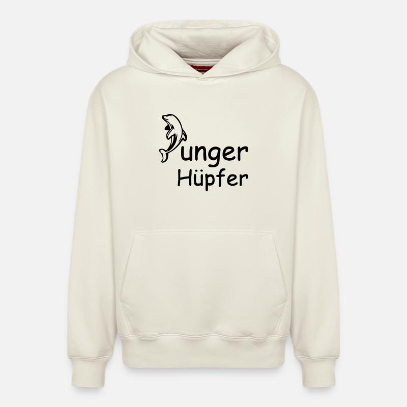 Junger Hüpfer Geschenk - Relaxed Unisex Organic Hoodie – von SPREAD - Naturweiß