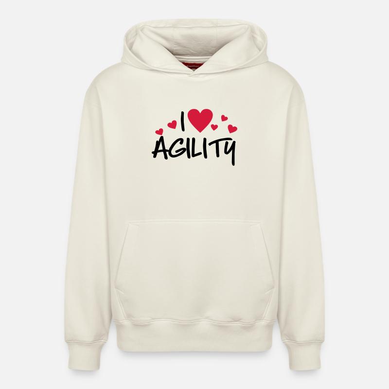 agility - Sweat à capuche unisexe décontracté en coton biologique – de SPREAD - blanc cassé