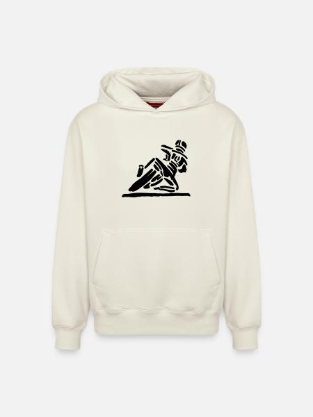 Hanging_of - Relaxed Unisex Organic Hoodie – von SPREAD - Naturweiß