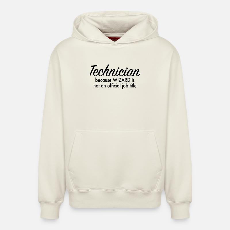 Techniker - Relaxed Unisex Organic Hoodie – von SPREAD - Naturweiß