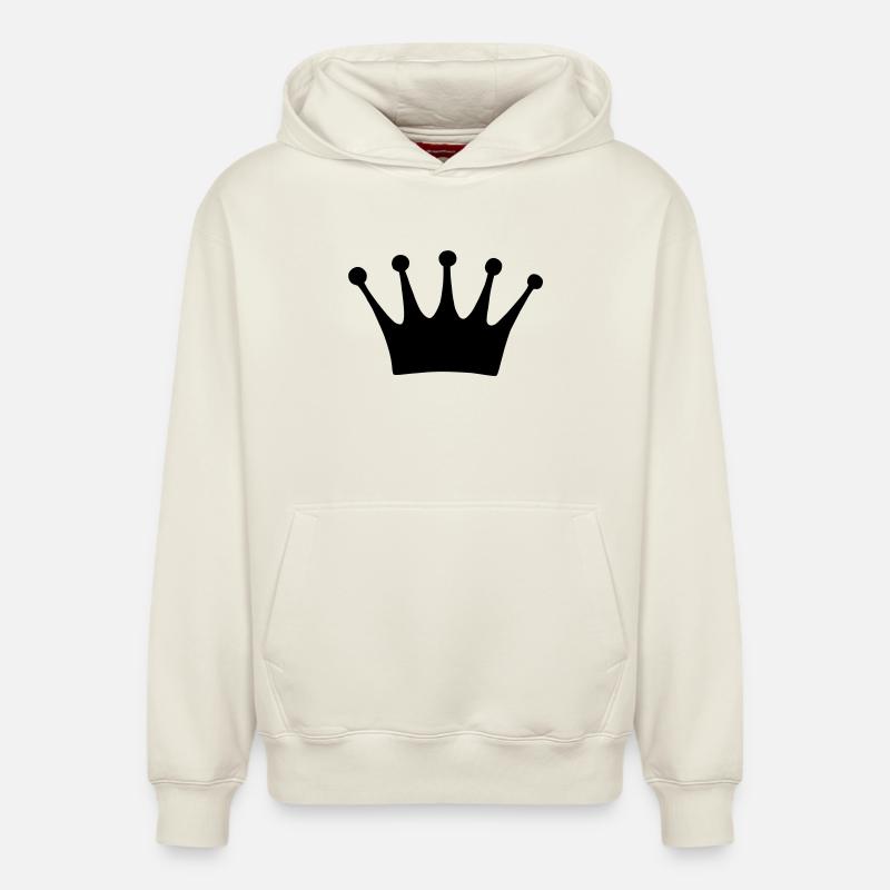 Couronne - Sweat à capuche unisexe décontracté en coton biologique – de SPREAD - blanc cassé