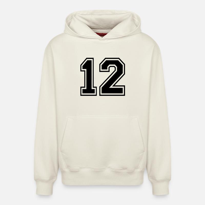 12 - Sweat à capuche unisexe décontracté en coton biologique – de SPREAD - blanc cassé