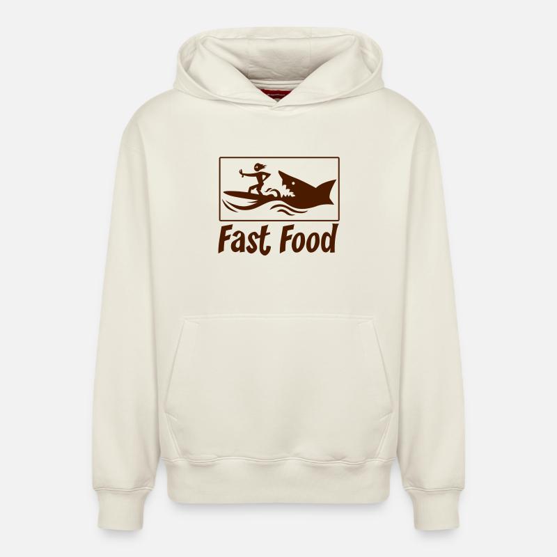Imbisstand - Relaxed Unisex Organic Hoodie – von SPREAD - Naturweiß