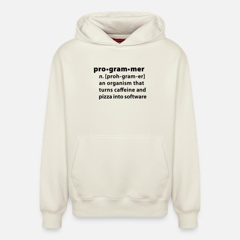 Program definition - the definition Programmer - Relaxed Unisex Organic Hoodie – by SPREAD - off white
