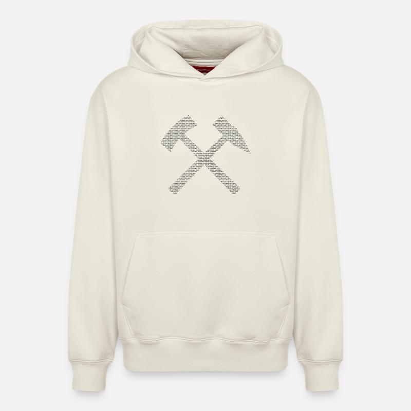 Bonne chance - Sweat à capuche unisexe décontracté en coton biologique – de SPREAD - blanc cassé