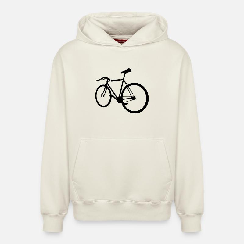 Vélo hipster - Sweat à capuche unisexe décontracté en coton biologique – de SPREAD - blanc cassé