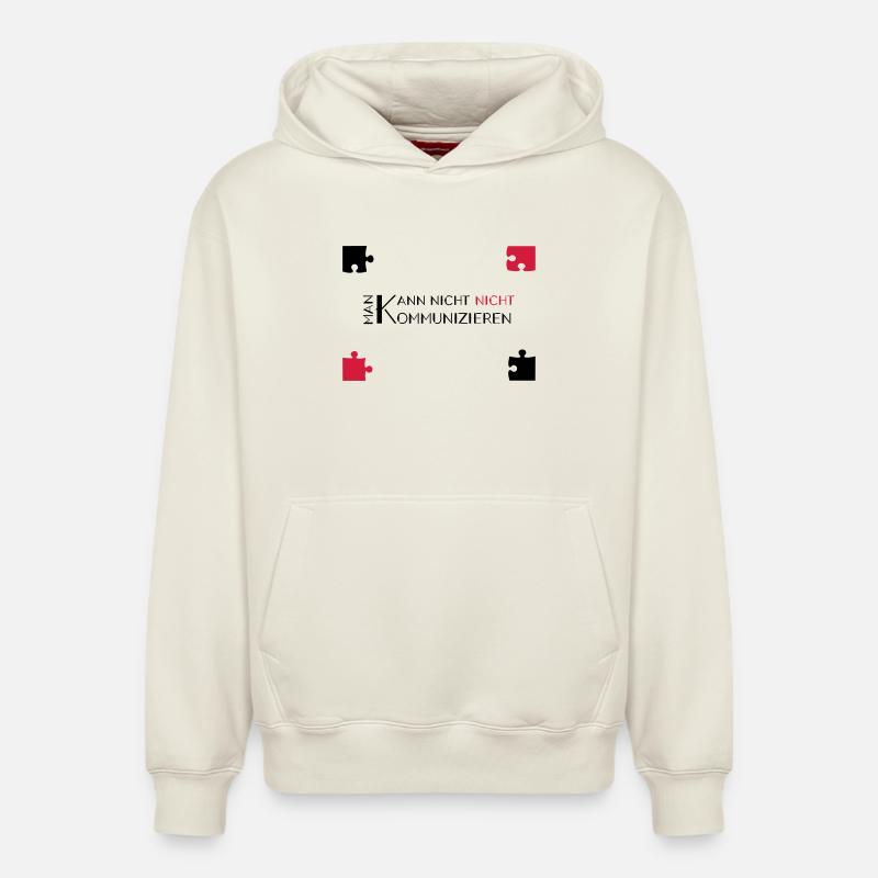 communication watzlawick - Sweat à capuche unisexe décontracté en coton biologique – de SPREAD - blanc cassé