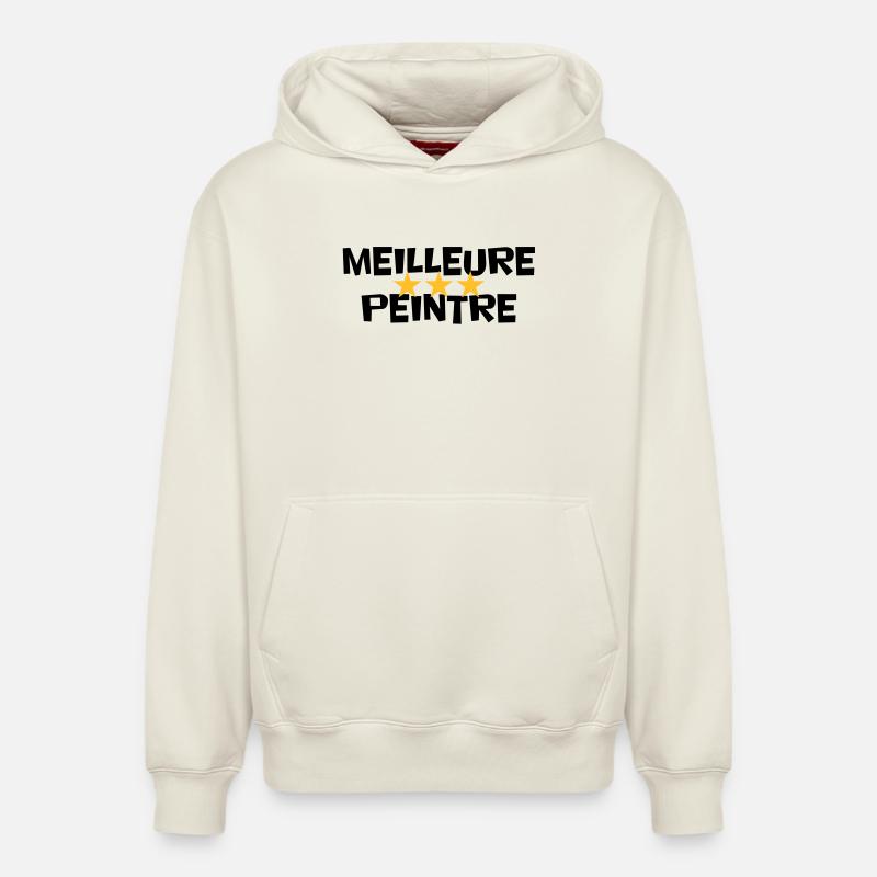 Beste Maler - Relaxed Unisex Organic Hoodie – von SPREAD - Naturweiß