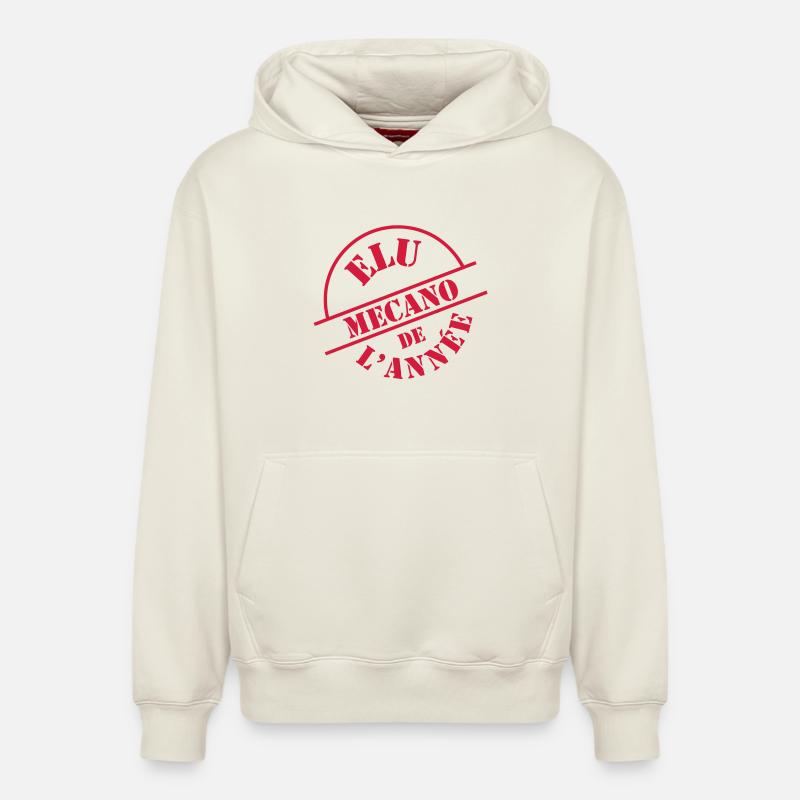 # Mecano # - Sweat à capuche unisexe décontracté en coton biologique – de SPREAD - blanc cassé