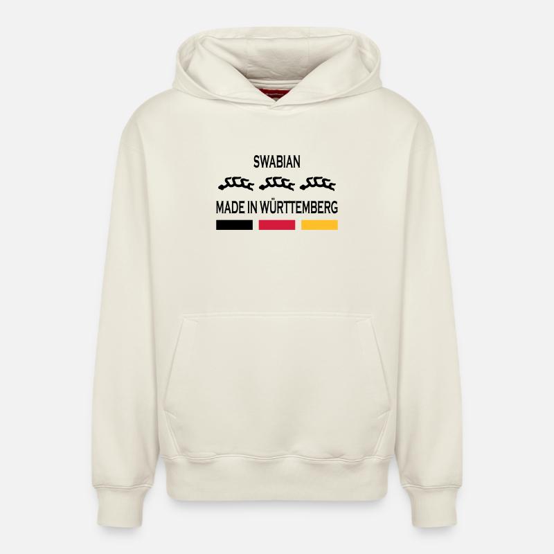 Made in Württemberg - Sweat à capuche unisexe décontracté en coton biologique – de SPREAD - blanc cassé