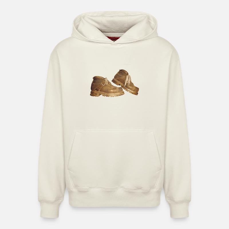 Chaussures - Sweat à capuche unisexe décontracté en coton biologique – de SPREAD - blanc cassé