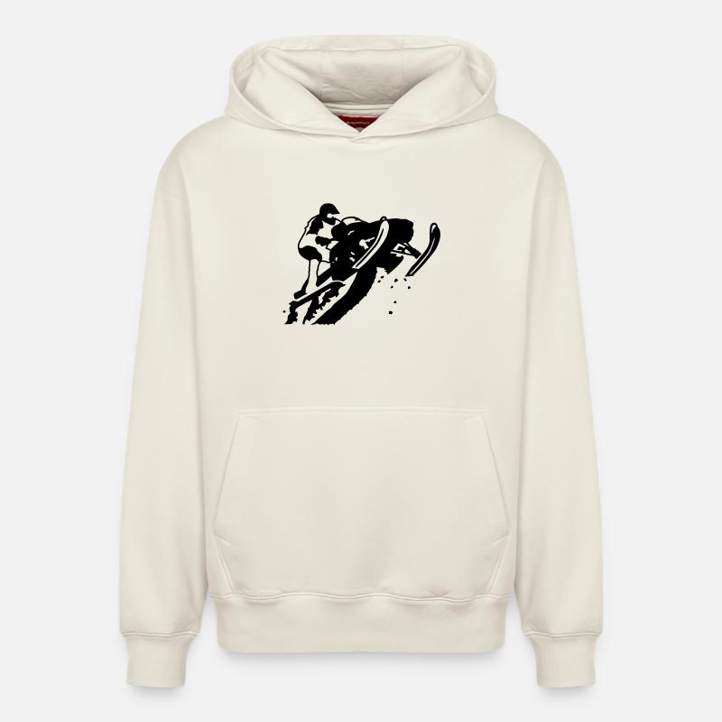 snowmobile - Relaxed Unisex Organic Hoodie – von SPREAD - Naturweiß