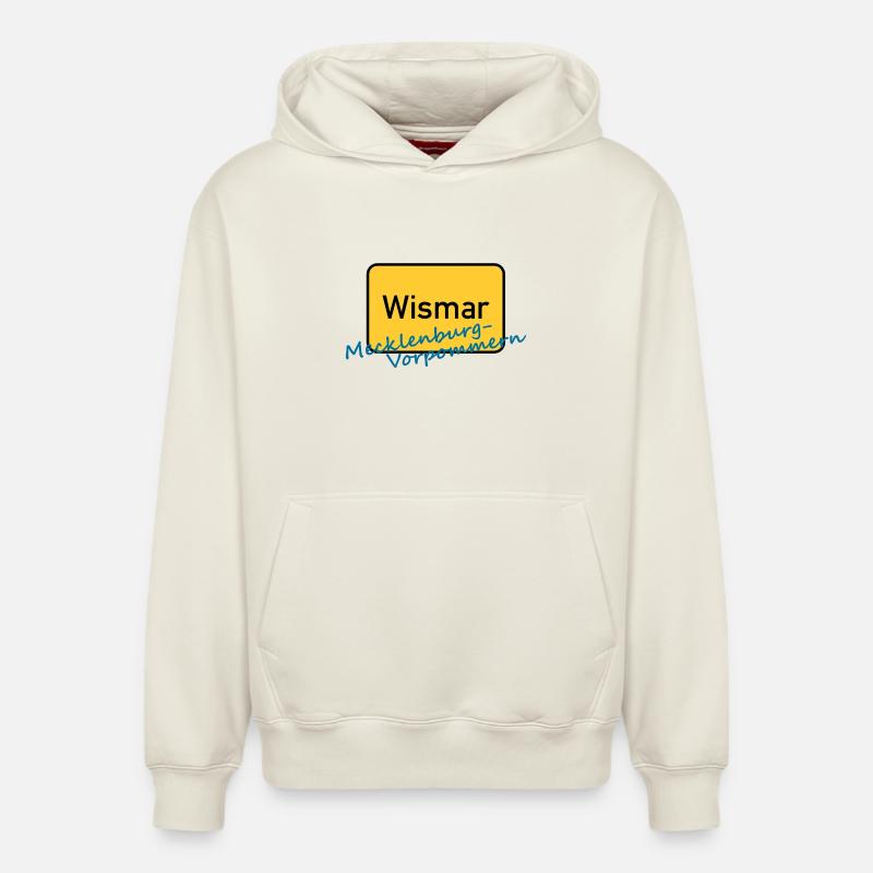 Wismar - Sweat à capuche unisexe décontracté en coton biologique – de SPREAD - blanc cassé