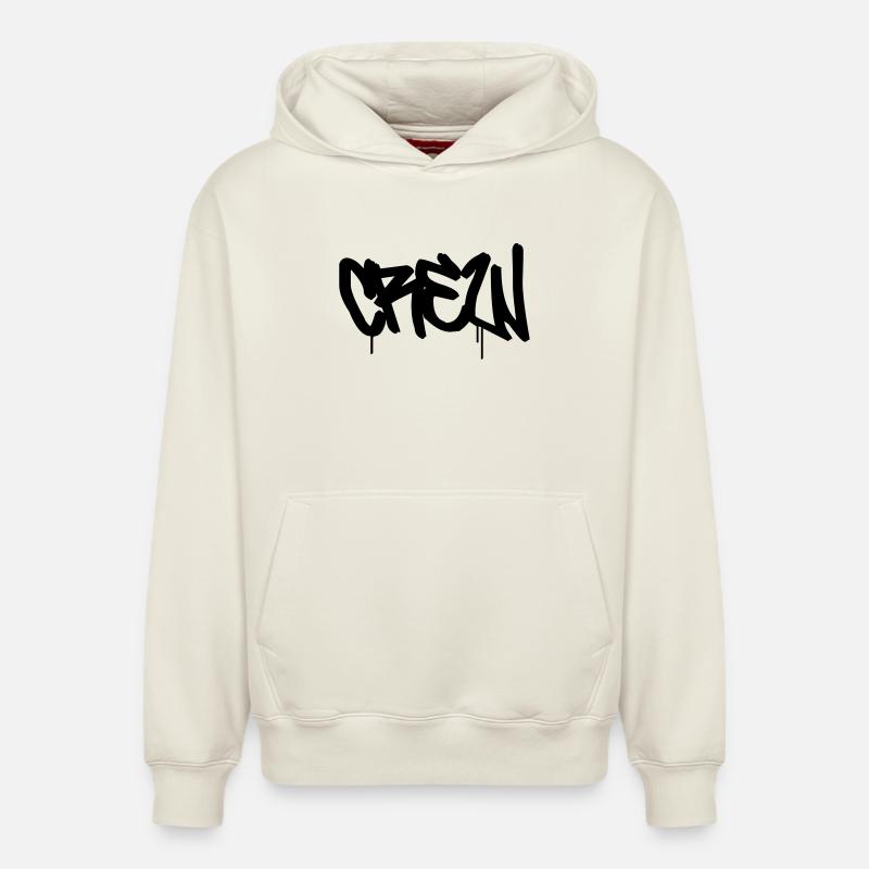 CREW - Sweat à capuche unisexe décontracté en coton biologique – de SPREAD - blanc cassé