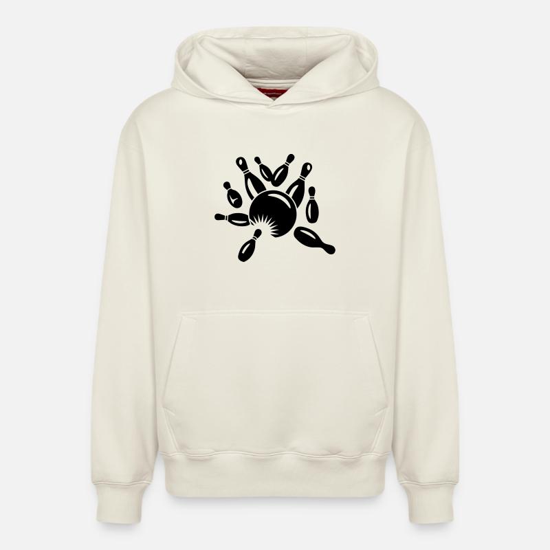 Cone et boule - Sweat à capuche unisexe décontracté en coton biologique – de SPREAD - blanc cassé