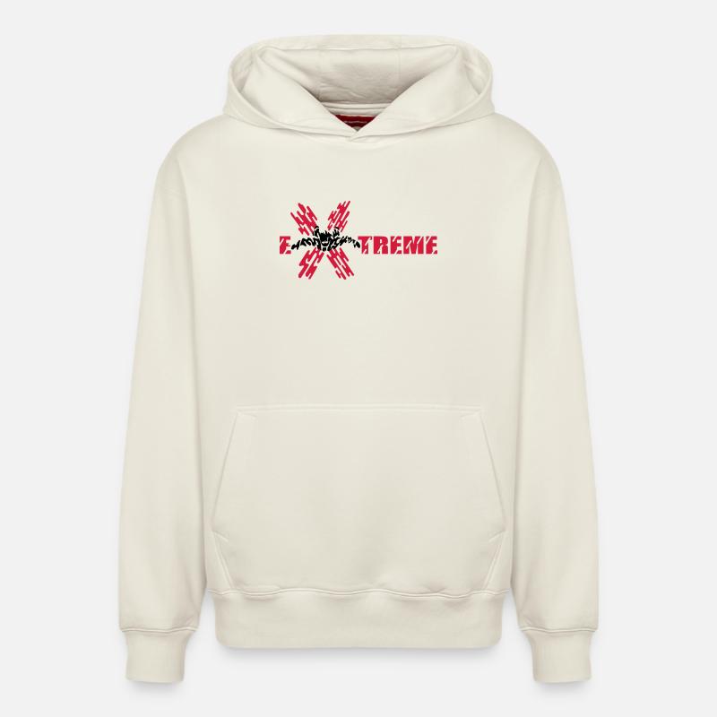 skydiver extreme - Relaxed Unisex Organic Hoodie – von SPREAD - Naturweiß