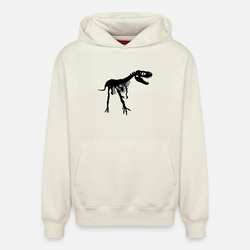 dino - Sweat à capuche unisexe décontracté en coton biologique – de SPREAD - blanc cassé
