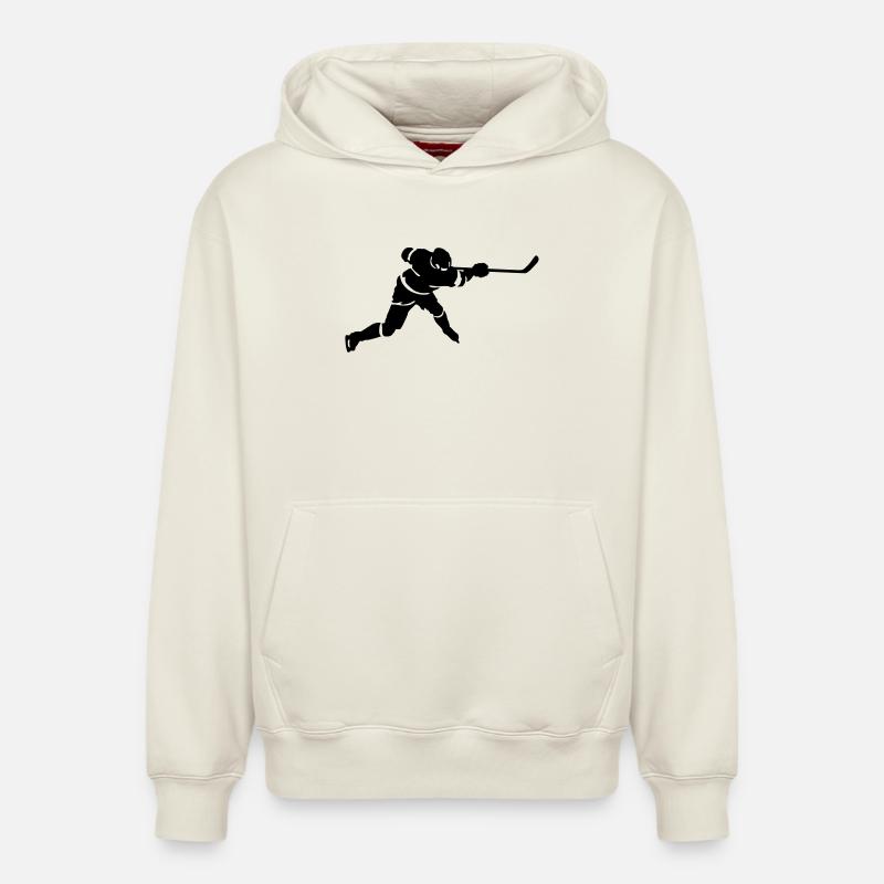 Hockey - Sweat à capuche unisexe décontracté en coton biologique – de SPREAD - blanc cassé