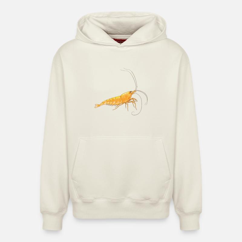 Orange Sakura - Sweat à capuche unisexe décontracté en coton biologique – de SPREAD - blanc cassé