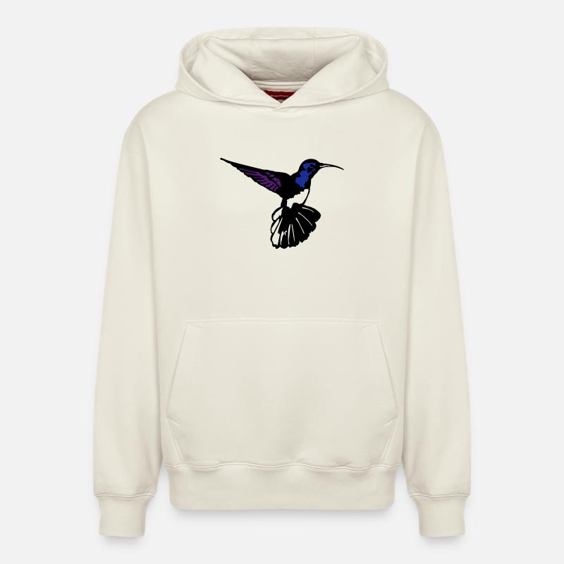 colibri - Sweat à capuche unisexe décontracté en coton biologique – de SPREAD - blanc cassé