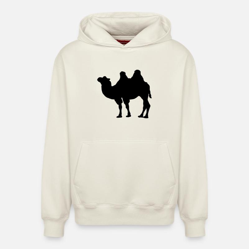 chameau - Sweat à capuche unisexe décontracté en coton biologique – de SPREAD - blanc cassé