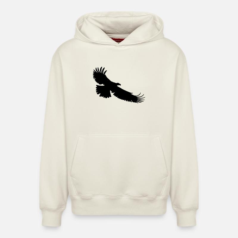 aigle - Sweat à capuche unisexe décontracté en coton biologique – de SPREAD - blanc cassé