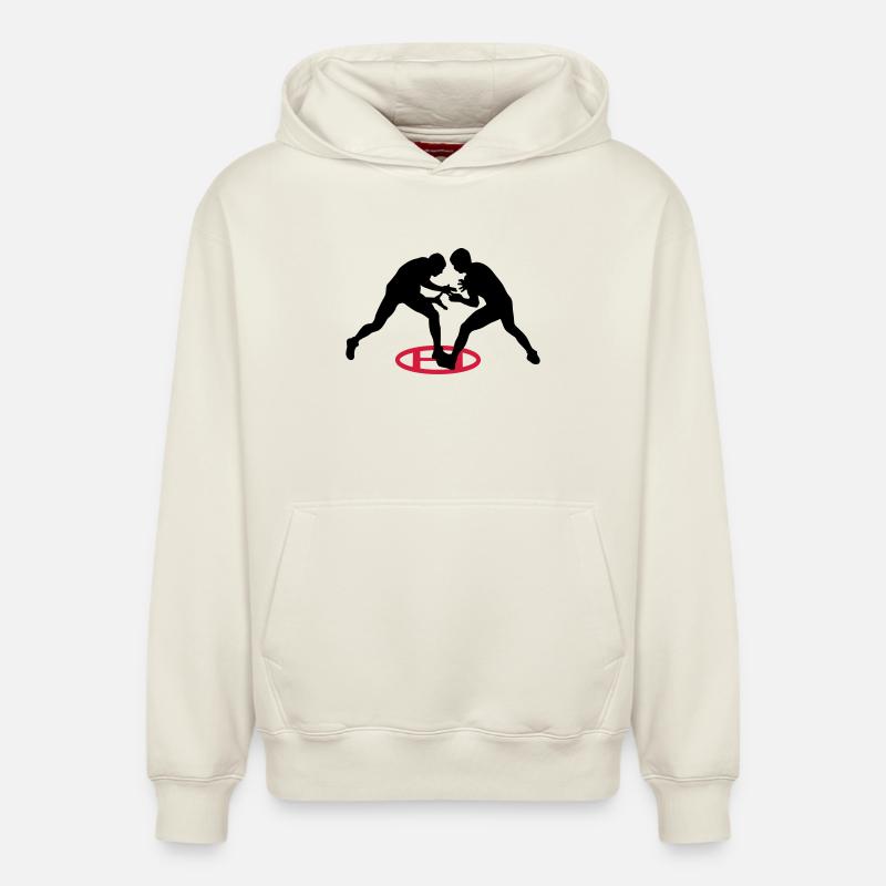 griechisch römischen ringkampf - Relaxed Unisex Organic Hoodie – von SPREAD - Naturweiß
