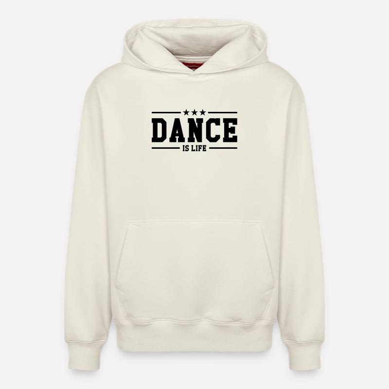 Dance is life - Sweat à capuche unisexe décontracté en coton biologique – de SPREAD - blanc cassé