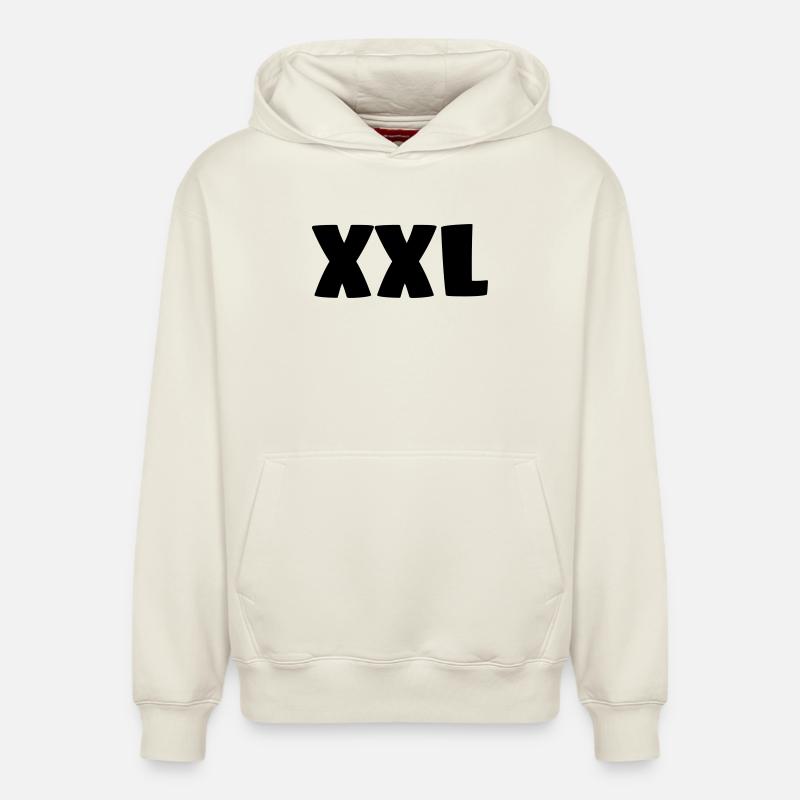 XXL - Sweat à capuche unisexe décontracté en coton biologique – de SPREAD - blanc cassé